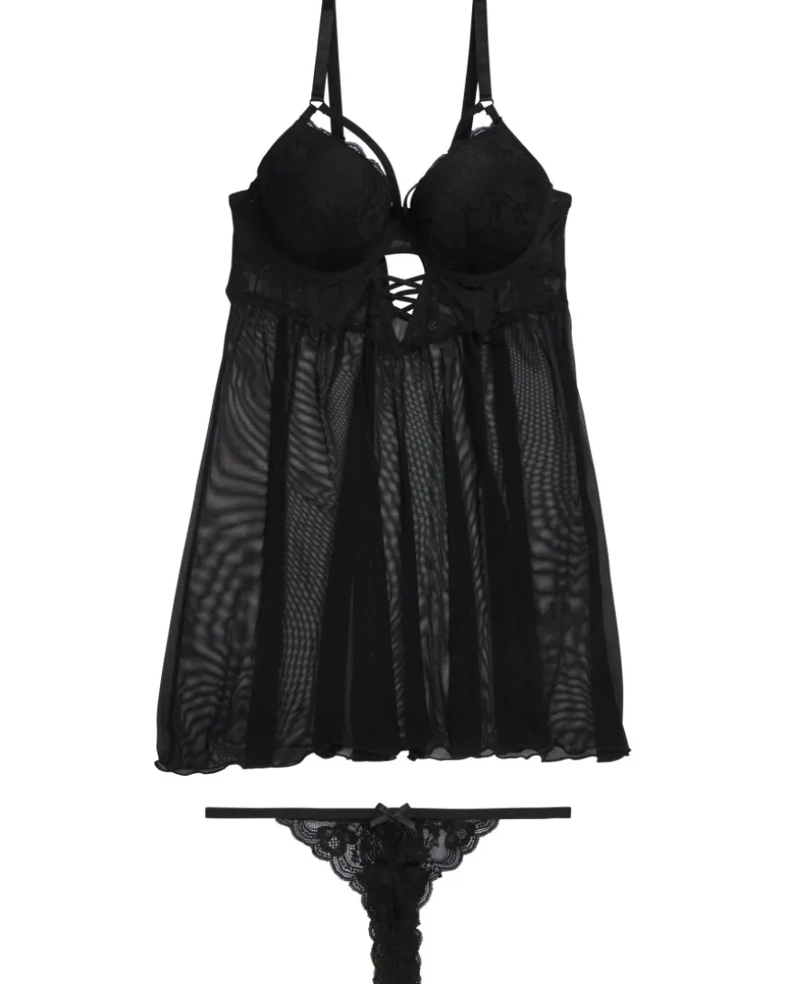 Babydoll + String in Janina, 2-tlg. Set-KiK Onlineshop Flash Sale