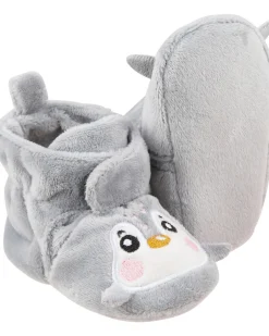Babyschuhe im Pinguin-Design Teddykopf_Baby, Klettverschluss-KiK Onlineshop New