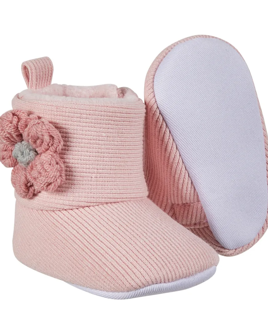 Babyschuhe Softboots Teddykopf_Baby, Blumenapplikation-KiK Onlineshop Best