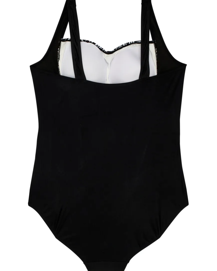 Badeanzug mit Raffungen Janina curved, breite Träger-KiK Onlineshop Online