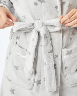 Bademantel aus Fleece Janina, verschiedene Designs-KiK Onlineshop Online