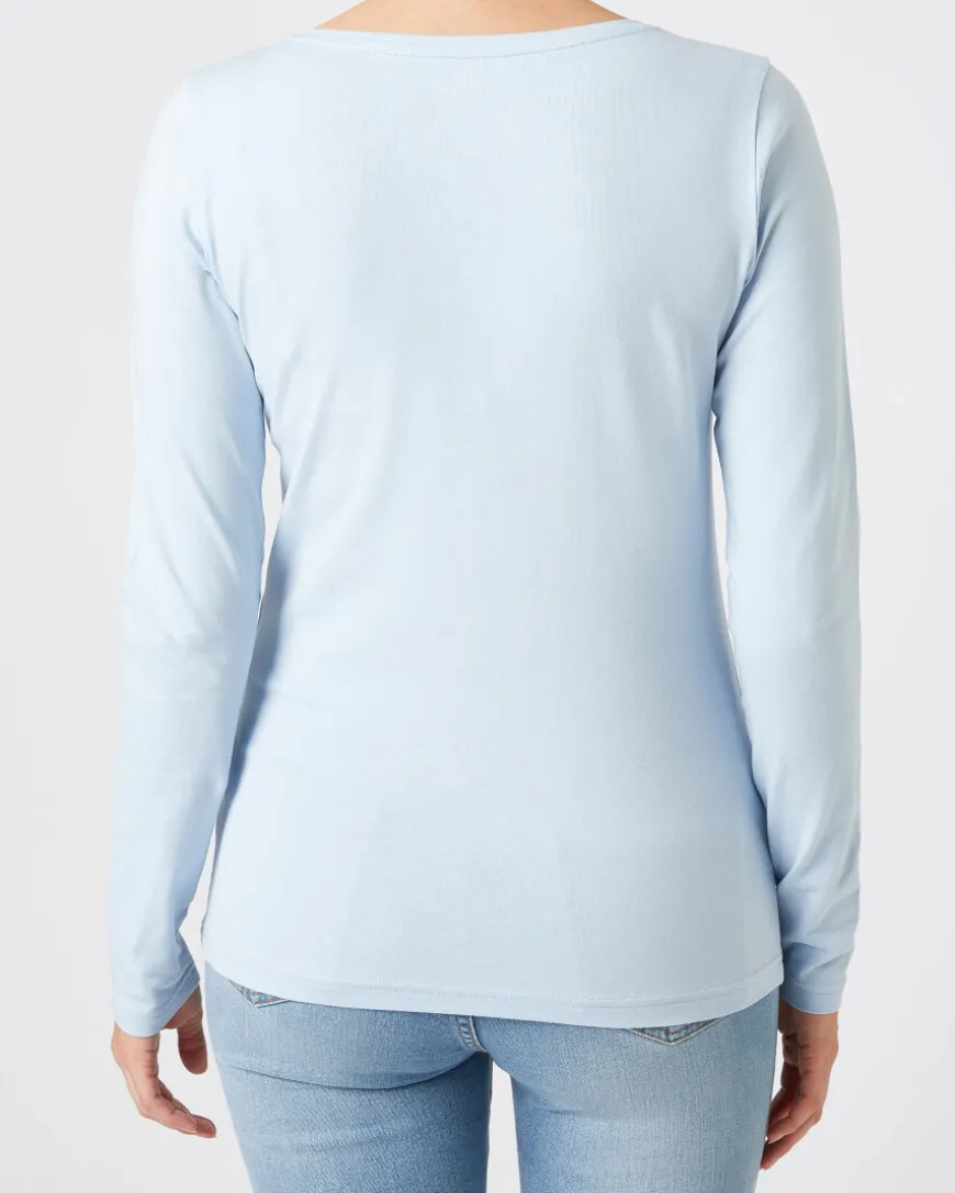 Basic Langarmshirt Janina, Rundhalsausschnitt-KiK Onlineshop Flash Sale