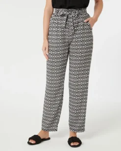 Bedruckte Pull-on-Hose Janina, mit Bindegürtel-KiK Onlineshop Best