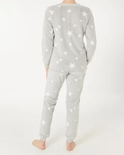 Bequemer Fleece-Pyjama Janina, verschiedene Designs, 2-tlg. Set-KiK Onlineshop New
