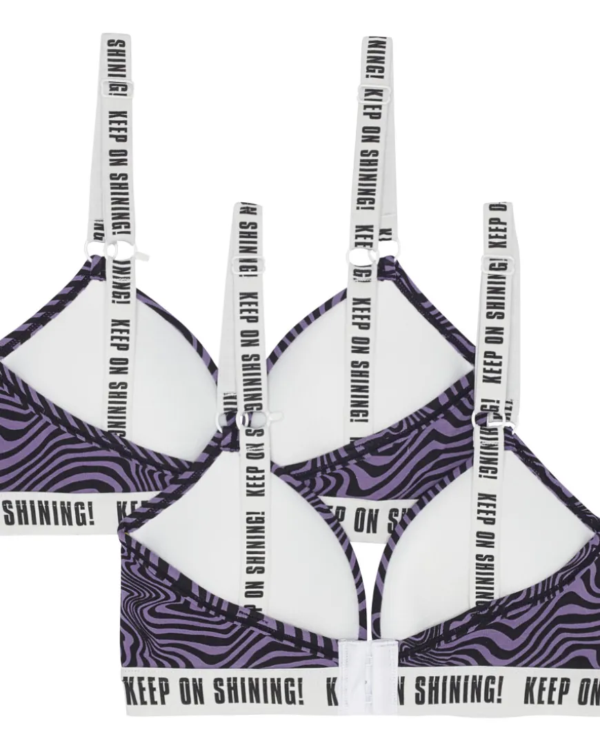 BHs mit Schriftzug 2er-Pack, Y.F.K., verschiedene Designs-KiK Onlineshop Hot