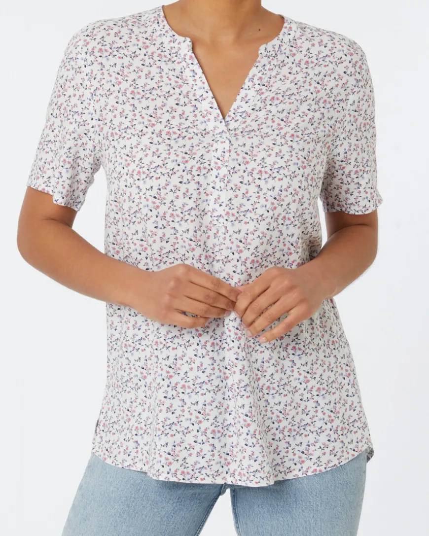 Bluse aus Viskose Janina, Y-Ausschnitt-KiK Onlineshop Online