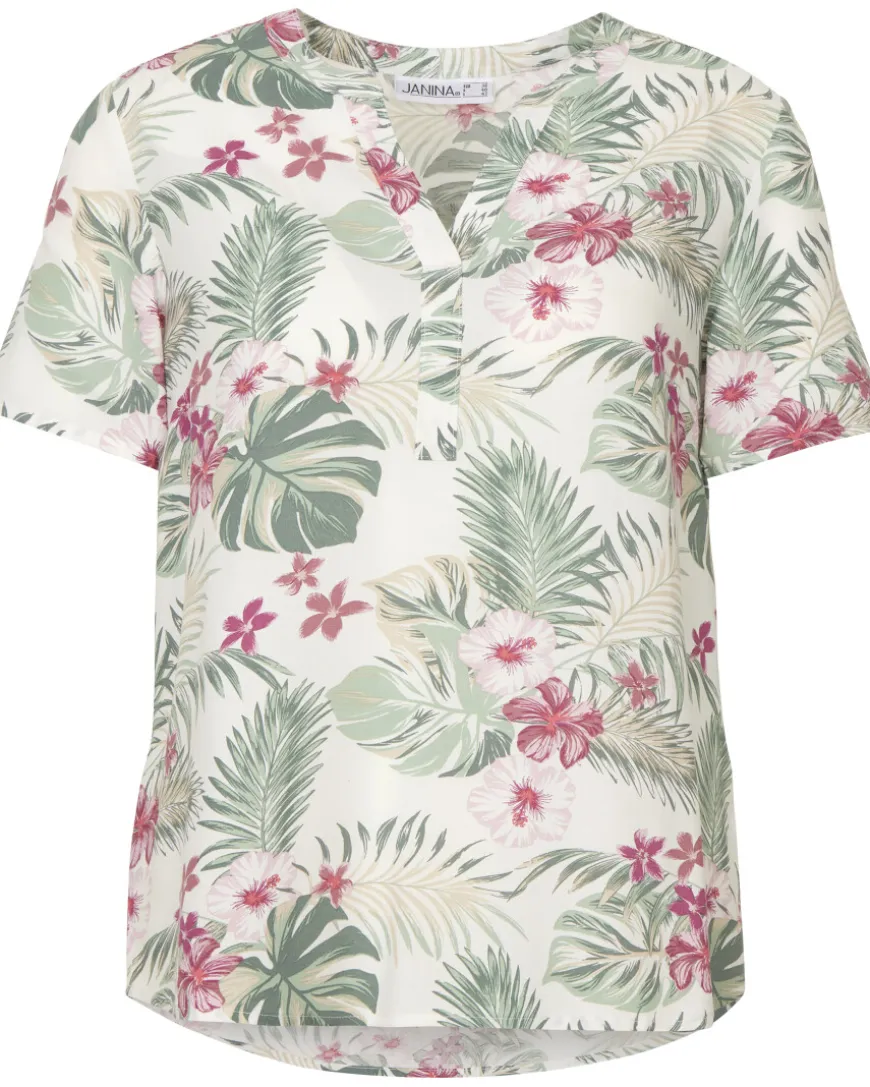 Bluse aus Viskose Janina, Y-Ausschnitt-KiK Onlineshop New