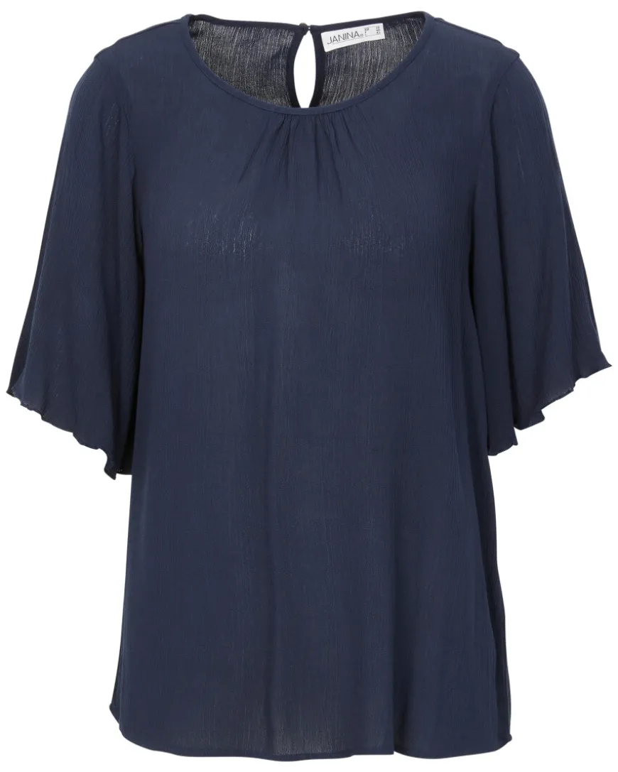 Bluse in Crinkleoptik Janina, Knopfverschluss hinten-KiK Onlineshop Cheap