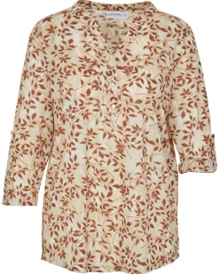 Bluse mit Blattmuster Janina, 3/4-Arm-KiK Onlineshop Best
