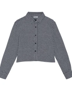 Bluse mit Hahnentrittmuster Y.F.K., kürzer geschnitten-KiK Onlineshop Best