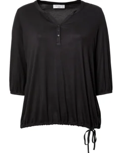 Blusenshirt mit 3/4-Arm Tunnelzug am Saum-KiK Onlineshop Cheap