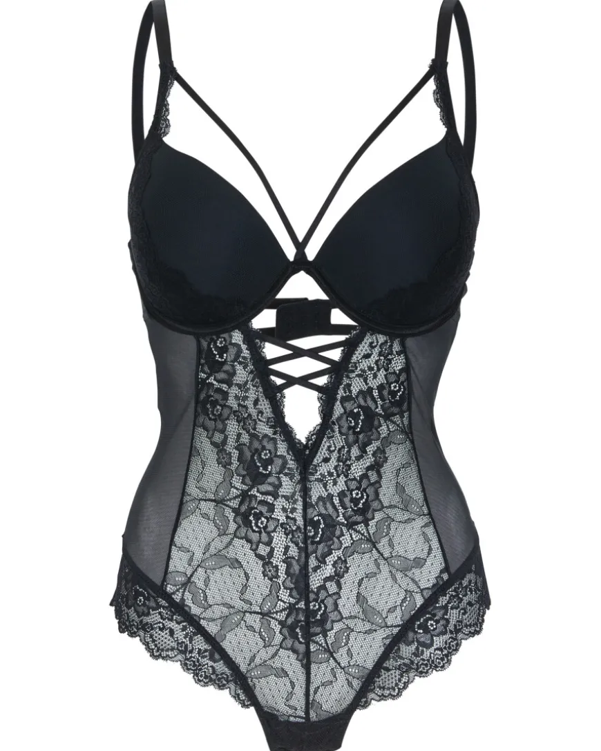 Body Push-up Janina, aus Mesh und Spitze-KiK Onlineshop Cheap