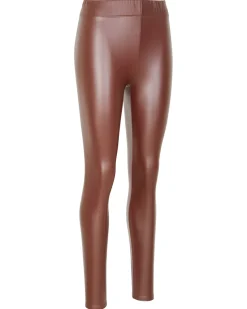 Braune Kunstleder-Leggings Janina, elastischer Bund-KiK Onlineshop Outlet