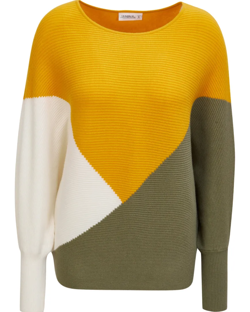 Colour-Blocking Strickpullover Janina, Rundhalsausschnitt-KiK Onlineshop Online