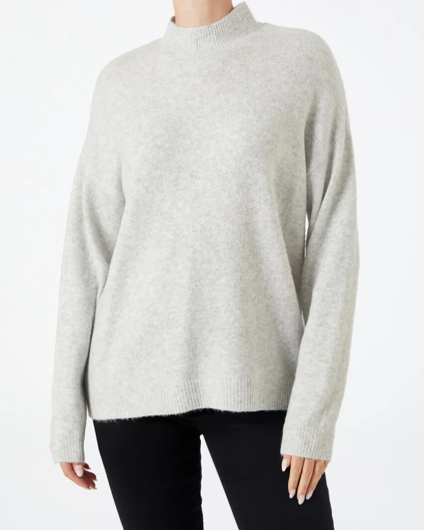 Feinstrickpullover in Melange Janina, Stehkragen-KiK Onlineshop Shop