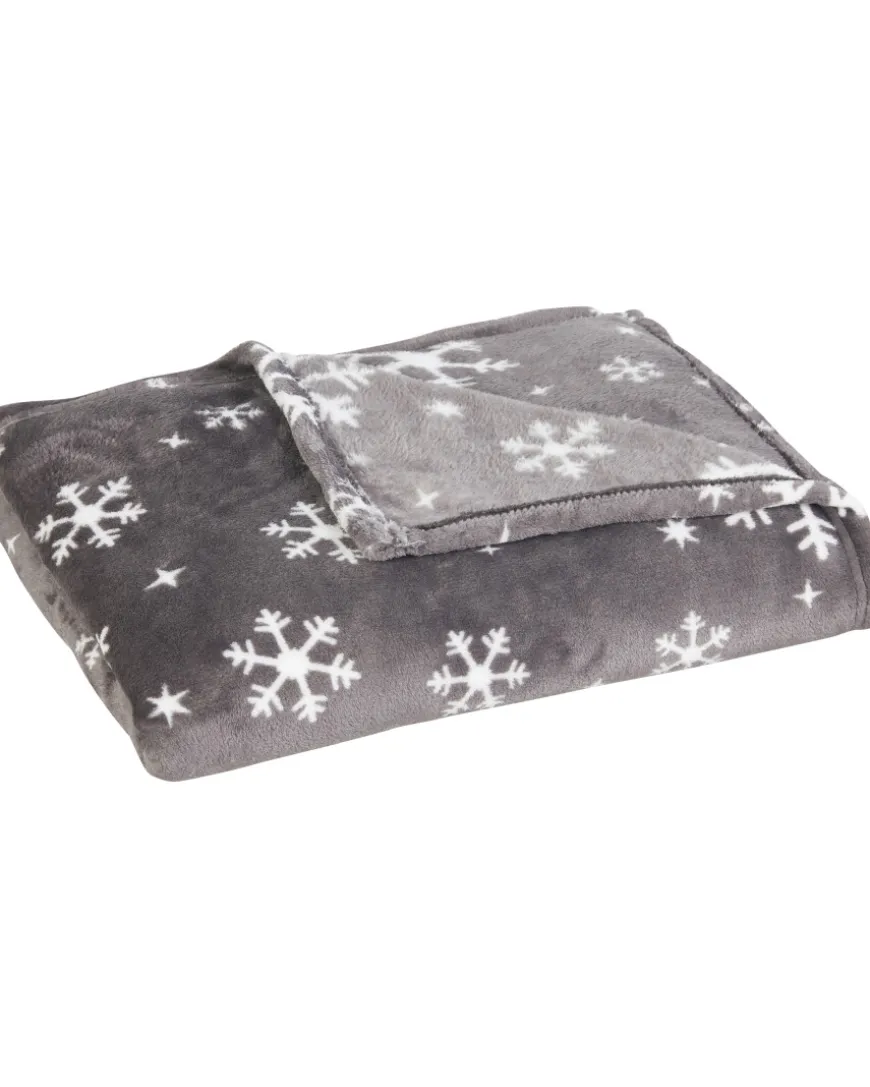 Flanelldecke Eiskristalle Home & Deco, ca. 130 x 170 cm-KiK Onlineshop Best