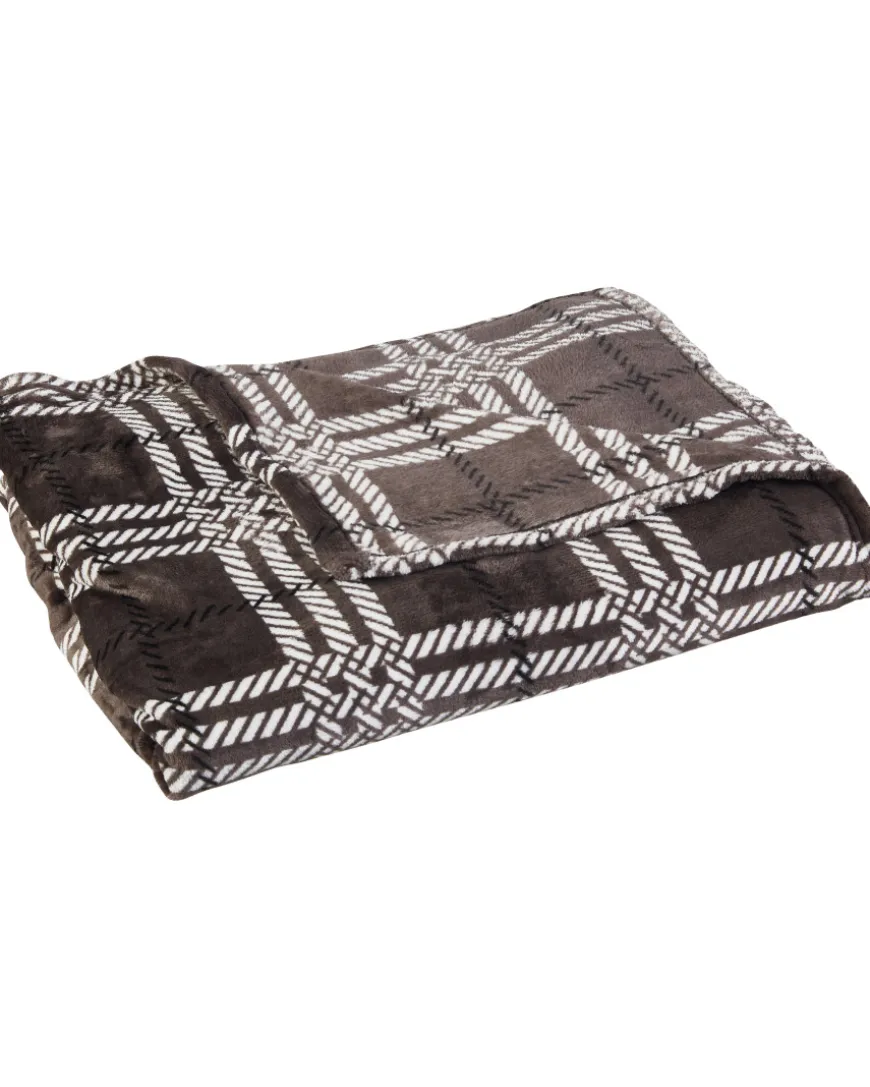 Flanelldecke Karo Home & Deco, ca. 180 x 200 cm-KiK Onlineshop Store
