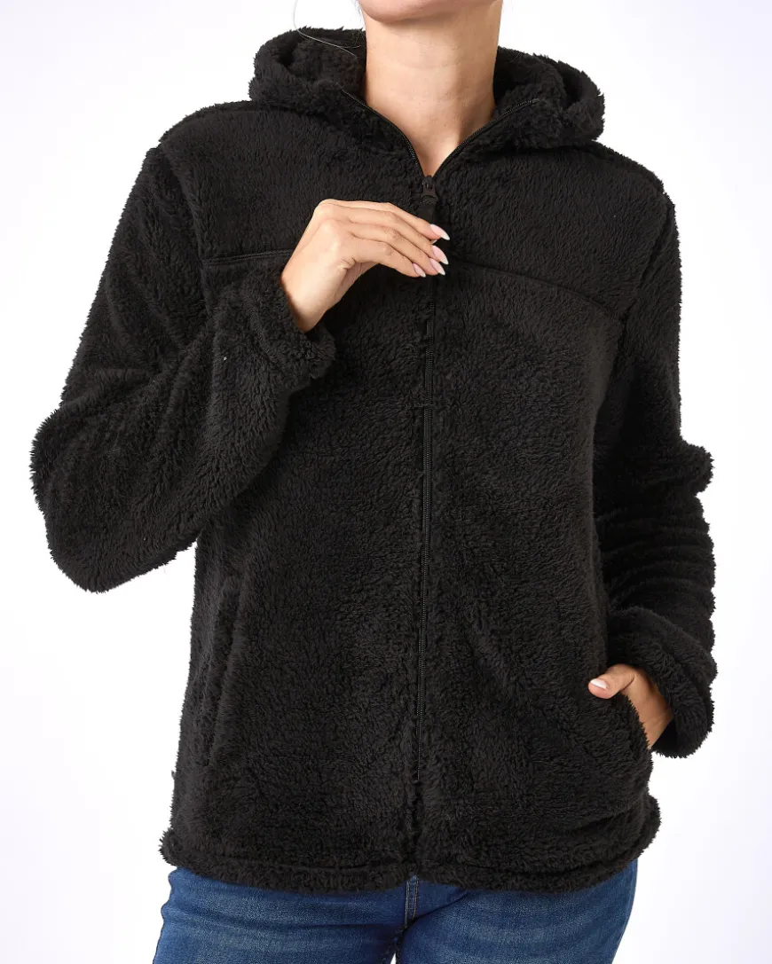 Flauschige Fleecejacke Janina, Seitentaschen-KiK Onlineshop Online