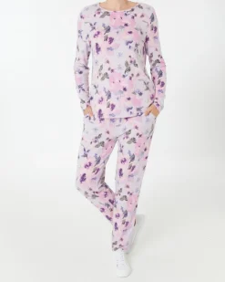Flauschpullover Blumen Janina, Rundhalsausschnitt-KiK Onlineshop Cheap