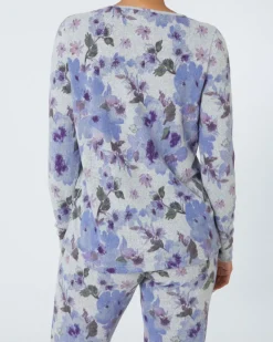 Flauschpullover Blumen Janina, Rundhalsausschnitt-KiK Onlineshop Clearance