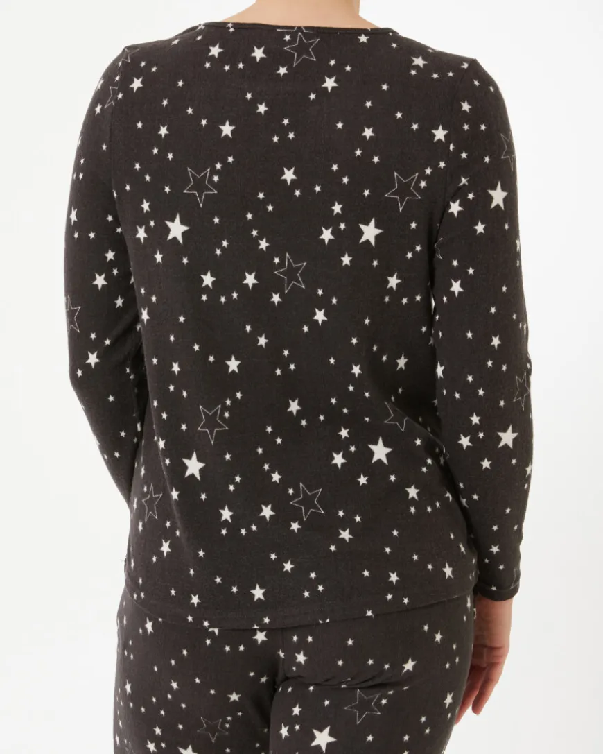 Flauschpullover Sterne Janina, Rundhalsausschnitt-KiK Onlineshop Flash Sale