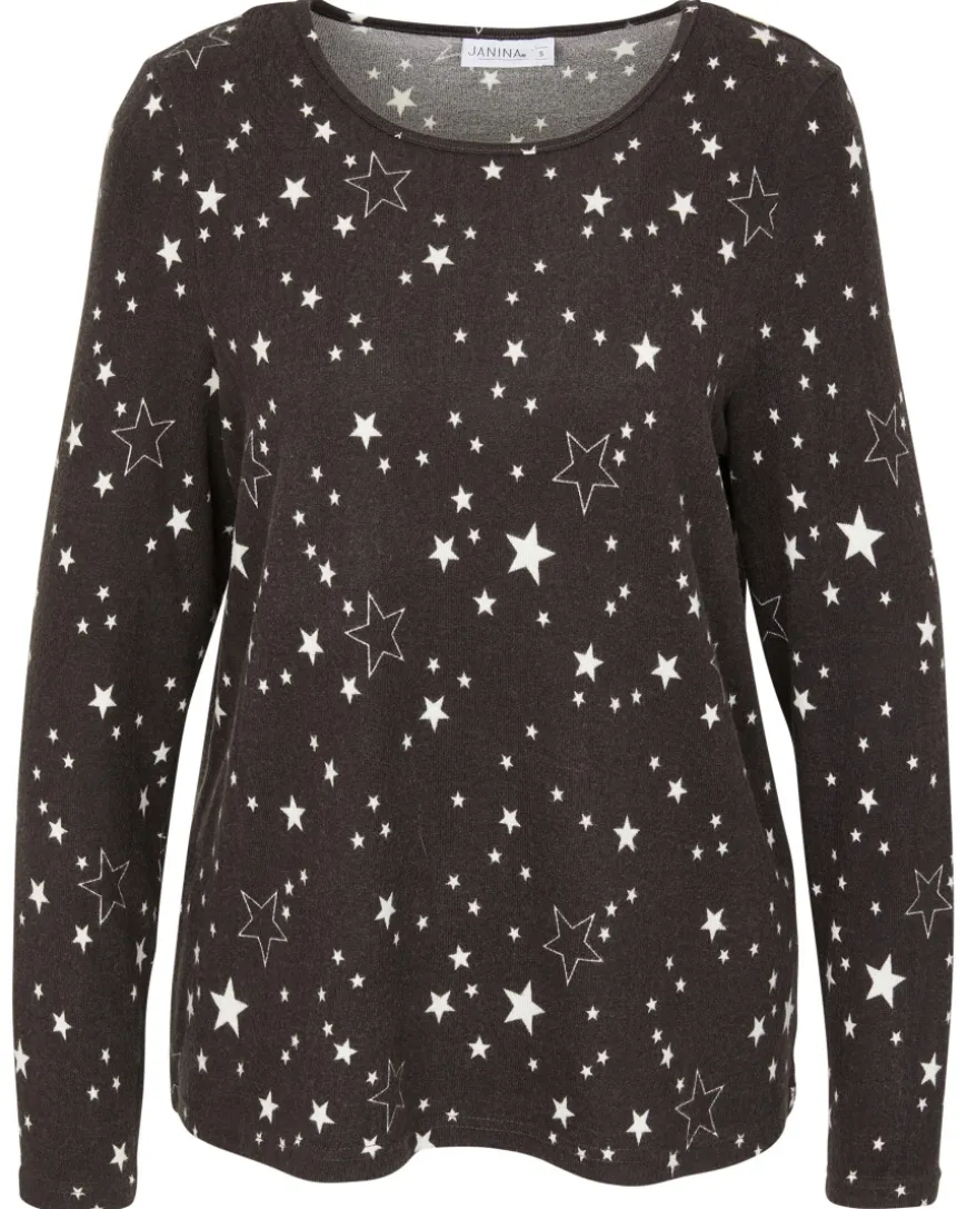 Flauschpullover Sterne Janina, Rundhalsausschnitt-KiK Onlineshop Flash Sale