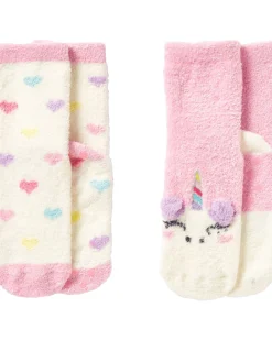 Flauschsocken mit Applikation 2er-Pack-KiK Onlineshop Best