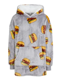 Fleece-Hoodie Burger X-Mail, Oversize-KiK Onlineshop Online