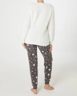 Fleece-Pyjama mit Applikation Janina, verschiedene Designs, 2-tlg. Set-KiK Onlineshop Store