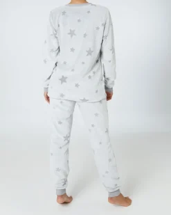 Fleece-Pyjama mit Ausbrennermuster Janina, verschiedene Designs, 2-tlg. Set-KiK Onlineshop Shop