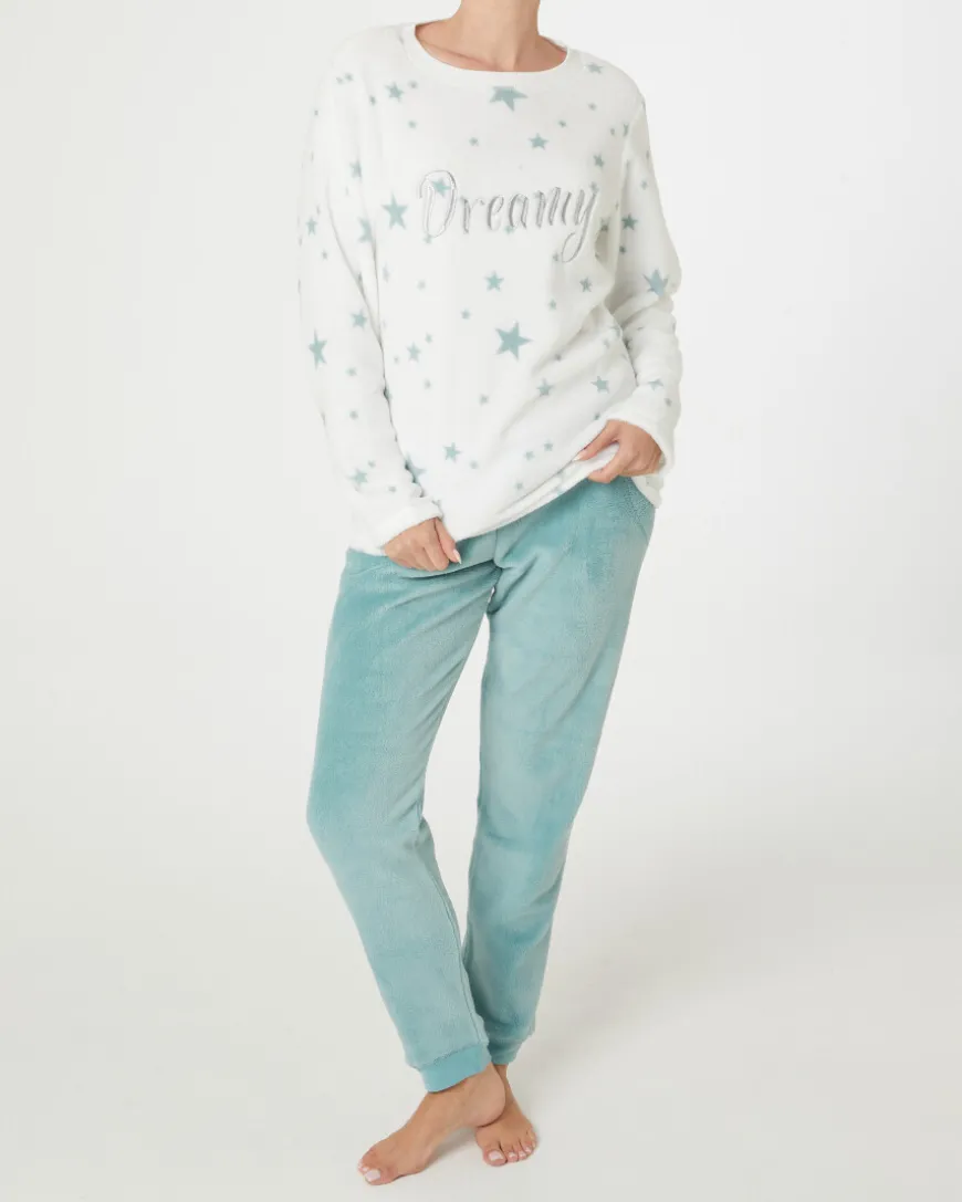 Fleece-Pyjama mit Stickerei Janina, 2-tlg. Set-KiK Onlineshop Fashion