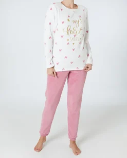 Fleece-Pyjama mit Stickerei Janina, verschiedene Designs-KiK Onlineshop Fashion
