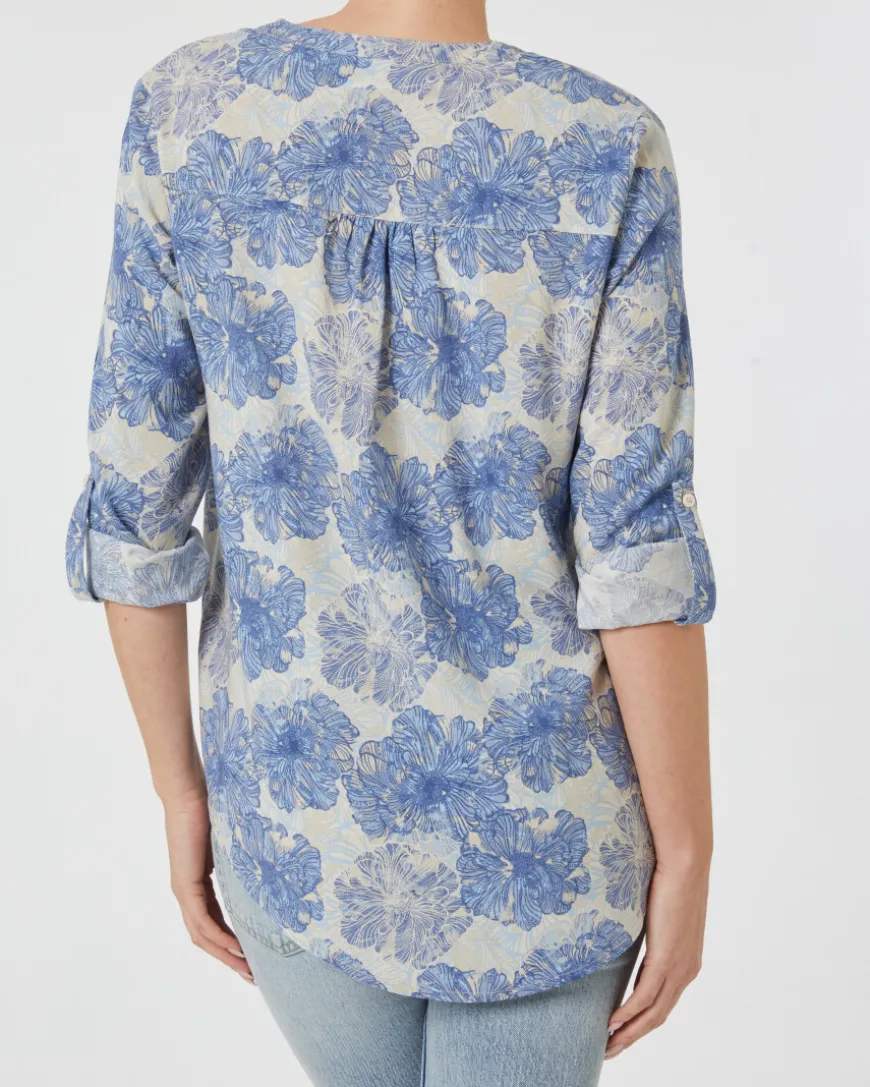 Geblümte Bluse Janina, Vokuhila-Saum-KiK Onlineshop Store