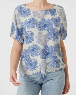 Geblümtes Blusenshirt Janina, elastischer Saum-KiK Onlineshop Store