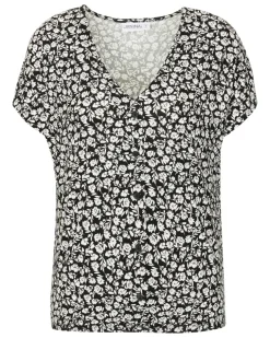 Geblümtes T-Shirt Janina, Knopfleiste-KiK Onlineshop Outlet