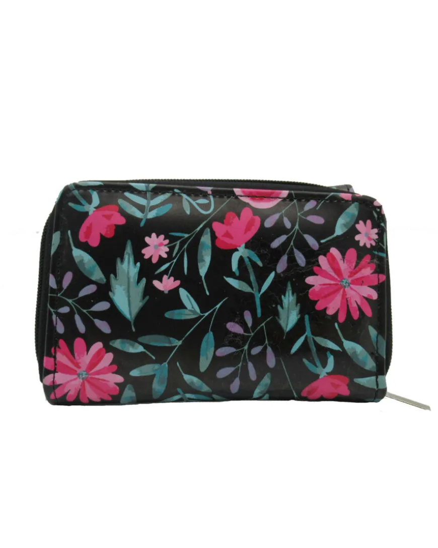 Geldbörse Blumen Janina, für 4 Karten-KiK Onlineshop Best Sale