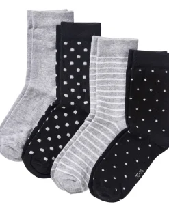 Gemusterte Socken 4er-Pack, Ergee, verschiedene Designs-KiK Onlineshop Store