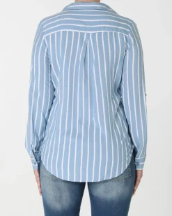Gestreifte Bluse Janina, Vokuhila-Saum-KiK Onlineshop Cheap