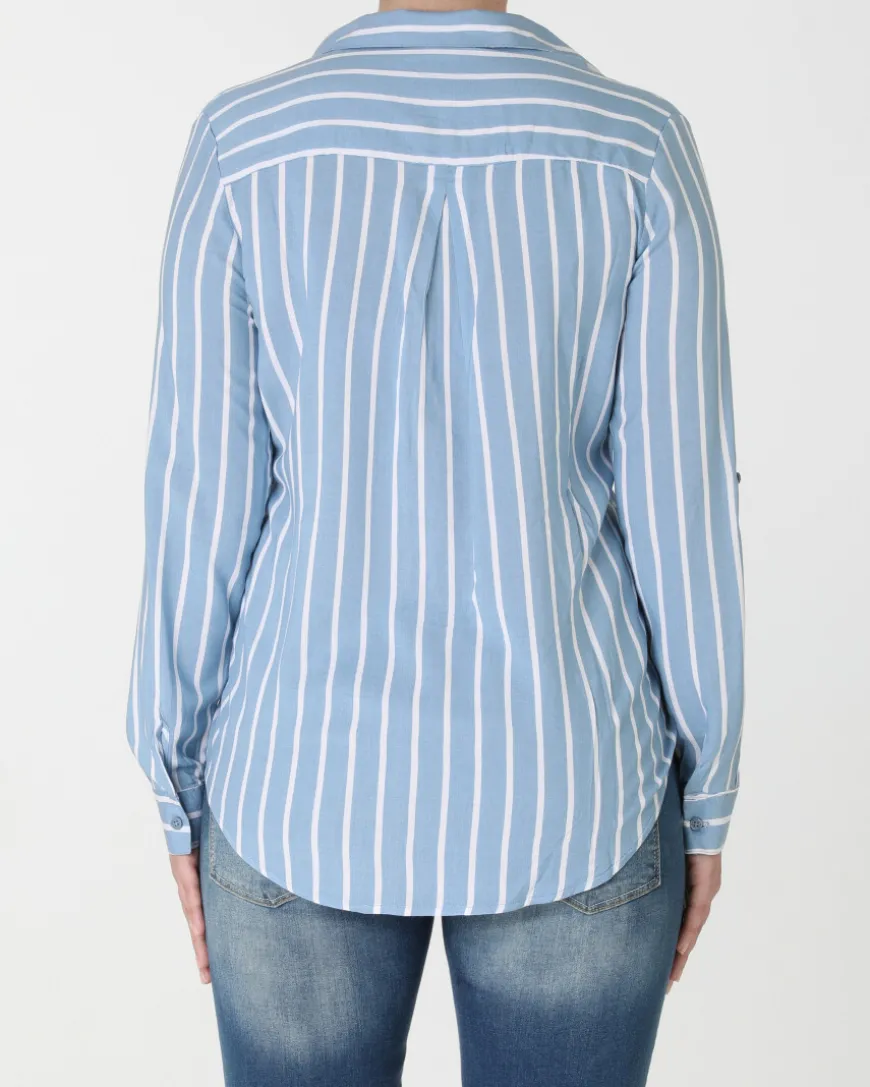 Gestreifte Bluse Janina, Vokuhila-Saum-KiK Onlineshop Cheap