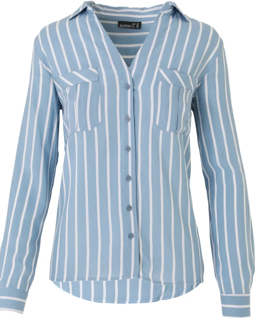 Gestreifte Bluse Janina, Vokuhila-Saum-KiK Onlineshop Cheap