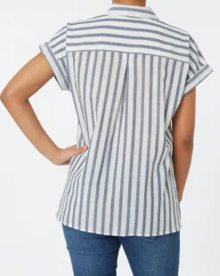 Gestreifte Hemdbluse Knopfleiste-KiK Onlineshop Best Sale
