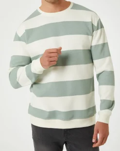 Gestreifter Sweatpullover X-Mail, Rundhalsausschnitt-KiK Onlineshop Cheap