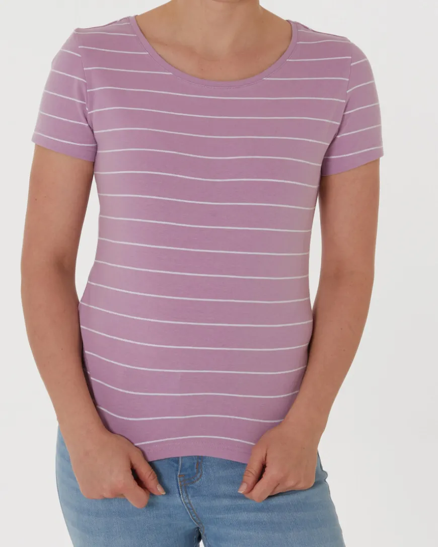 Gestreiftes T-Shirt Janina, Stretchanteil-KiK Onlineshop Outlet