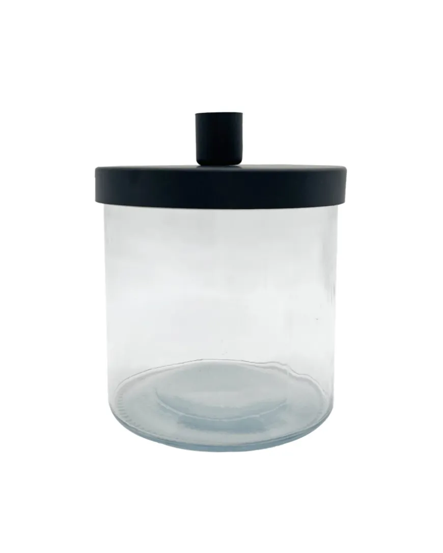 Glas mit Kerzenhalter ca. 12 x 14,5 cm-KiK Onlineshop Clearance