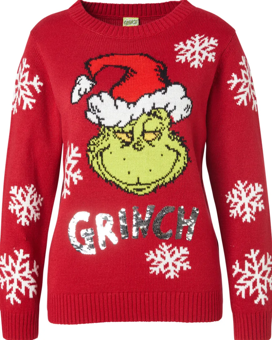 Grinch Strickpullover Weihnachten Pailletten-KiK Onlineshop Best