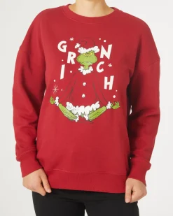 Grinch Sweatpullover Weihnachten Rundhalsausschnitt-KiK Onlineshop Cheap