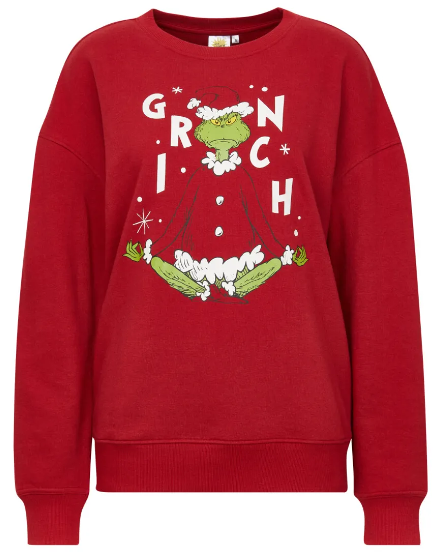 Grinch Sweatpullover Weihnachten Rundhalsausschnitt-KiK Onlineshop Cheap