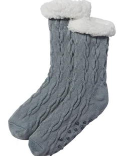 Haussocken mit Zopfmuster Janina, Innenfleece-KiK Onlineshop New