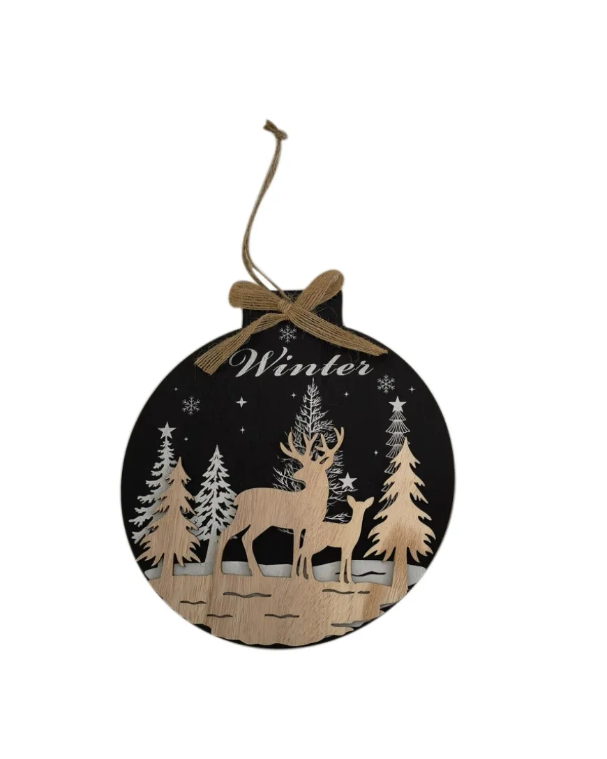 Hängedeko Weihnachten ca. 20 x 22 cm-KiK Onlineshop Outlet