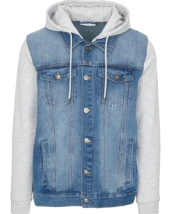 Jeansjacke mit Sweateinsätzen X-Mail, Kapuze-KiK Onlineshop New
